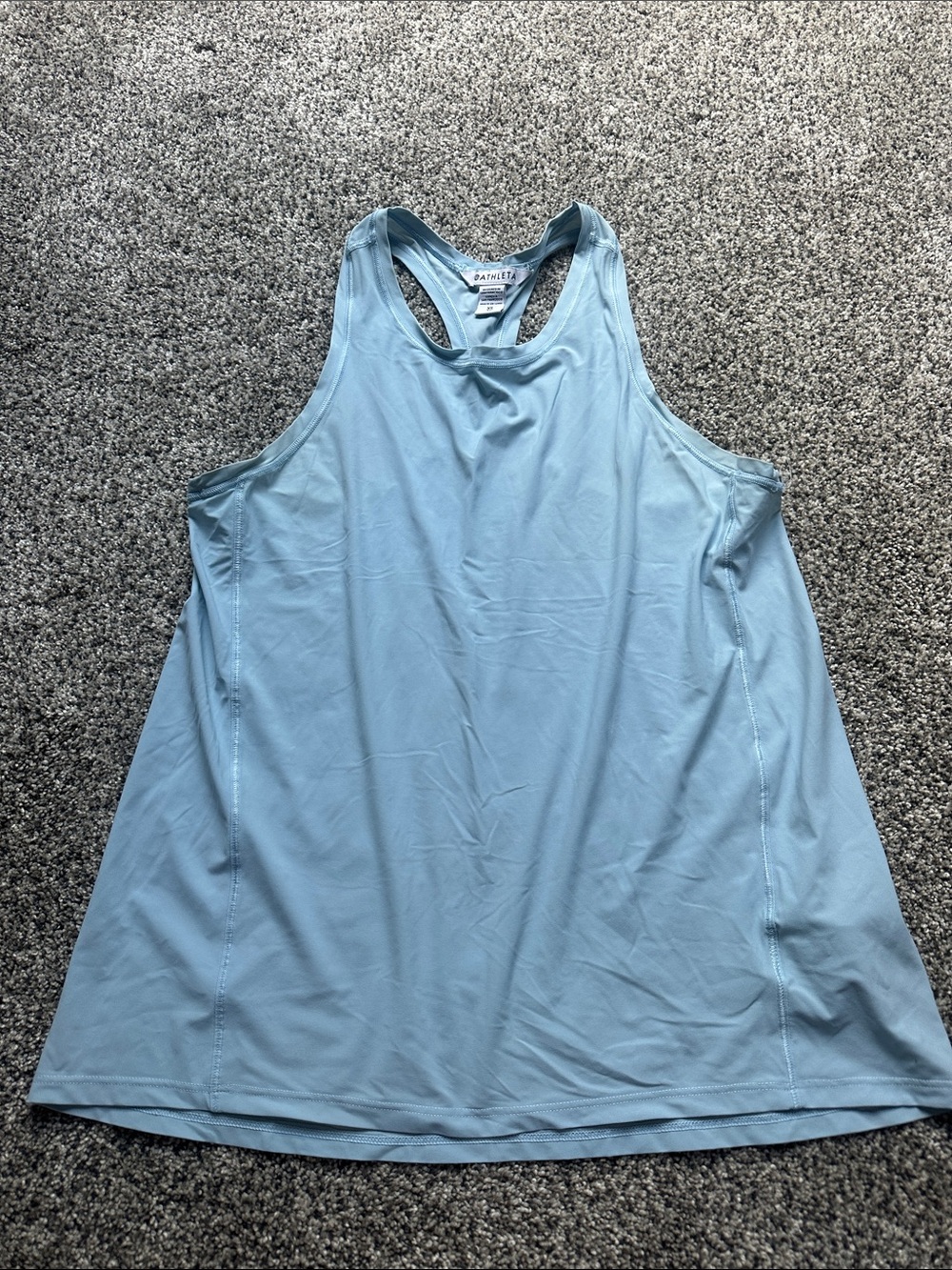 Athleta Breeze Light Blue Racerback Tank Top